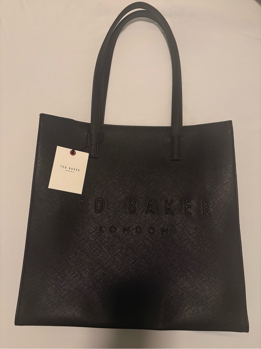 Ted Baker Black Embossed Logo Tote - New
